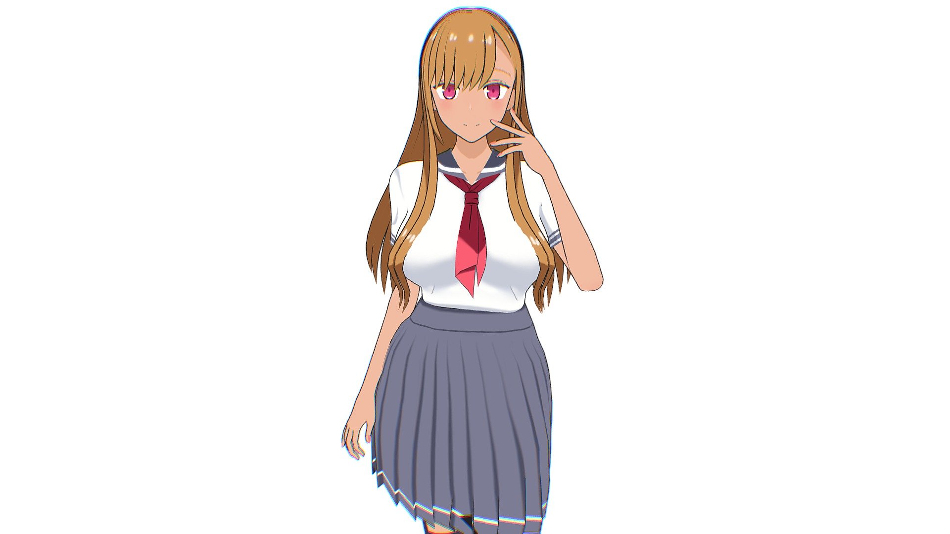 Anime girl 3d model