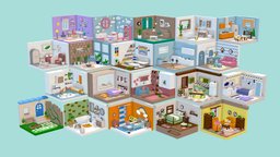 Cozy Cartoon Rooms Interior