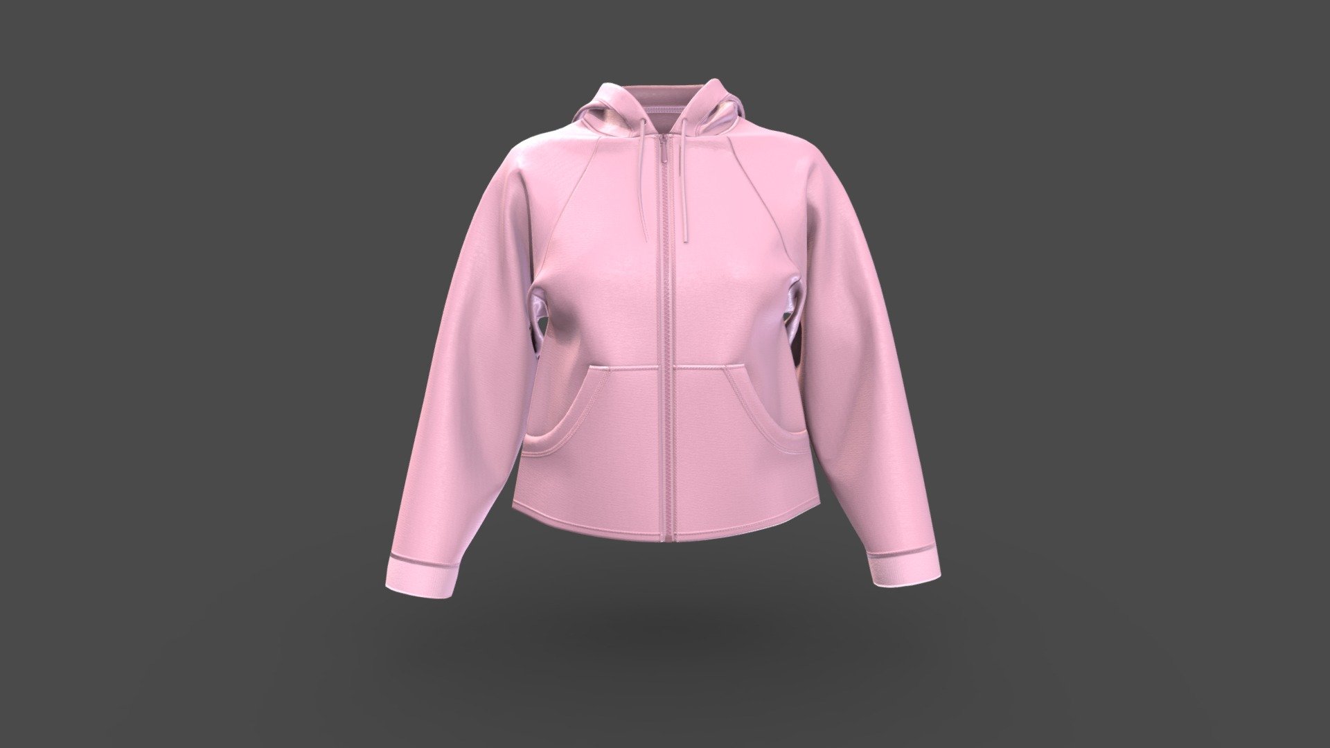 Women Fashionable Hooded Jacket 3d model