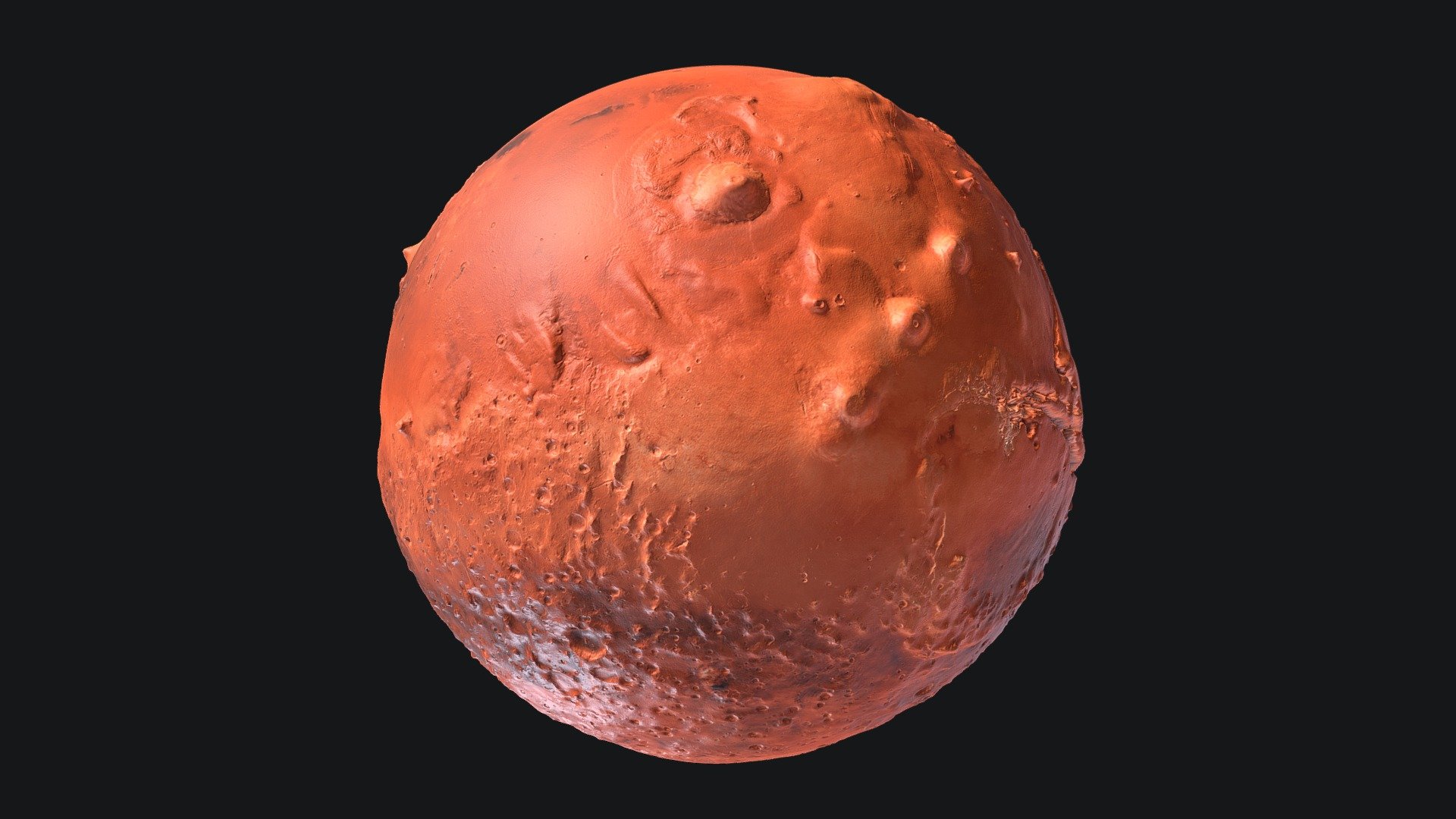 Sculpted 3D Mars 3d model