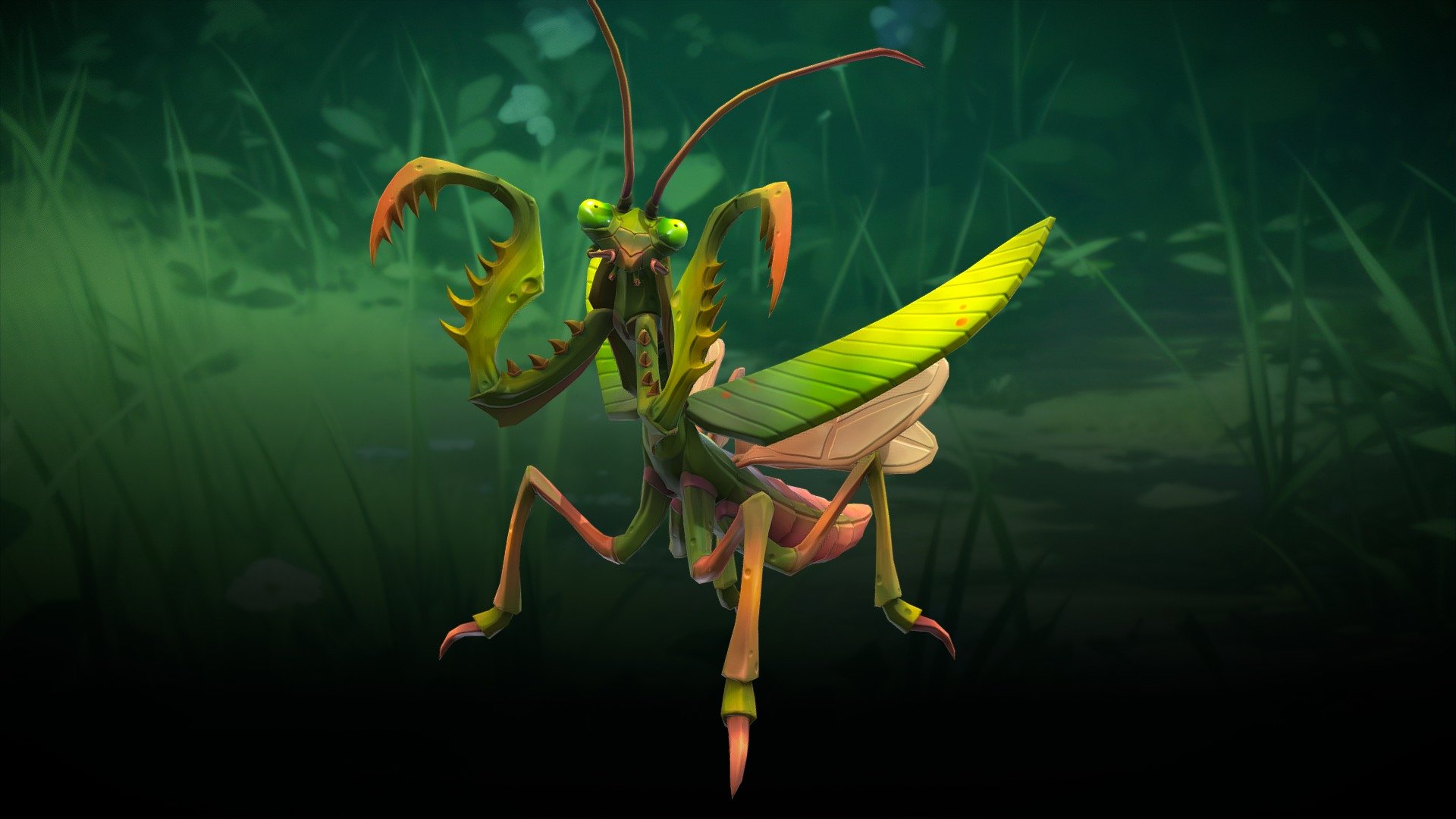 Stylized Mantis 3d model