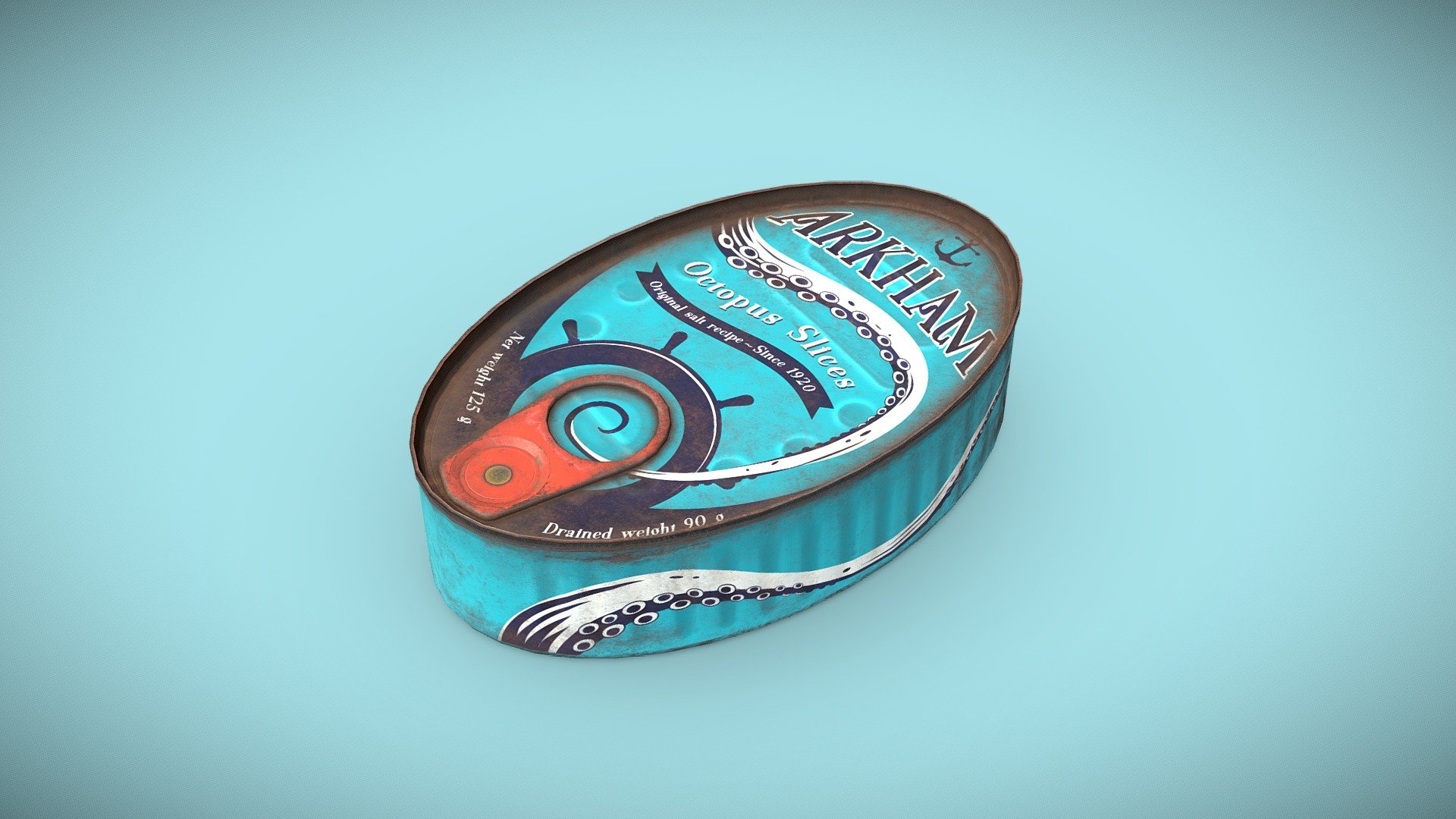 Octopus tin Can 3d model