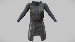 Female Torn Bottom Sci- Fi Fantasy Coat