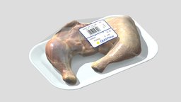 Supermarket Packaged Chicken PBR Low Poly