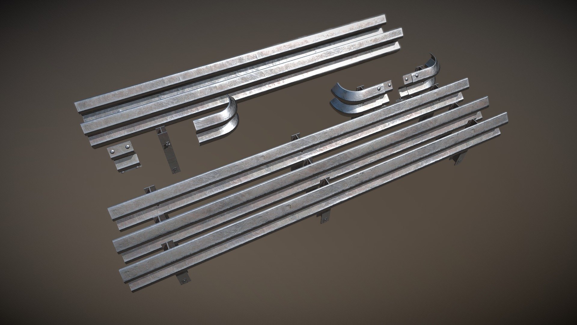 Road Fence A 3d model