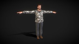 Man Hoodie Military Camouflage ( Rigged )