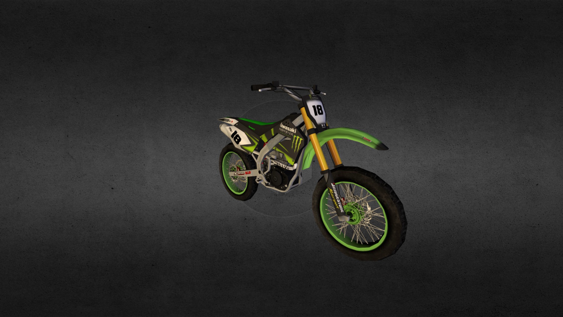 Dirt Bike Lowpoly 3d model