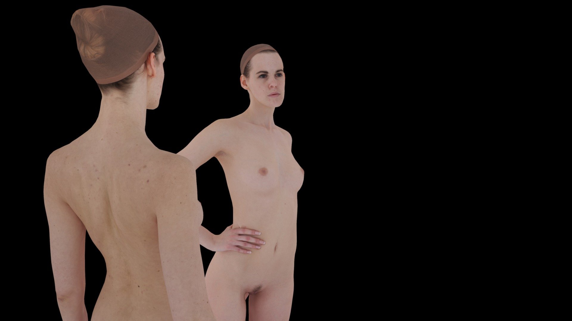 Nude Females P01 3d model