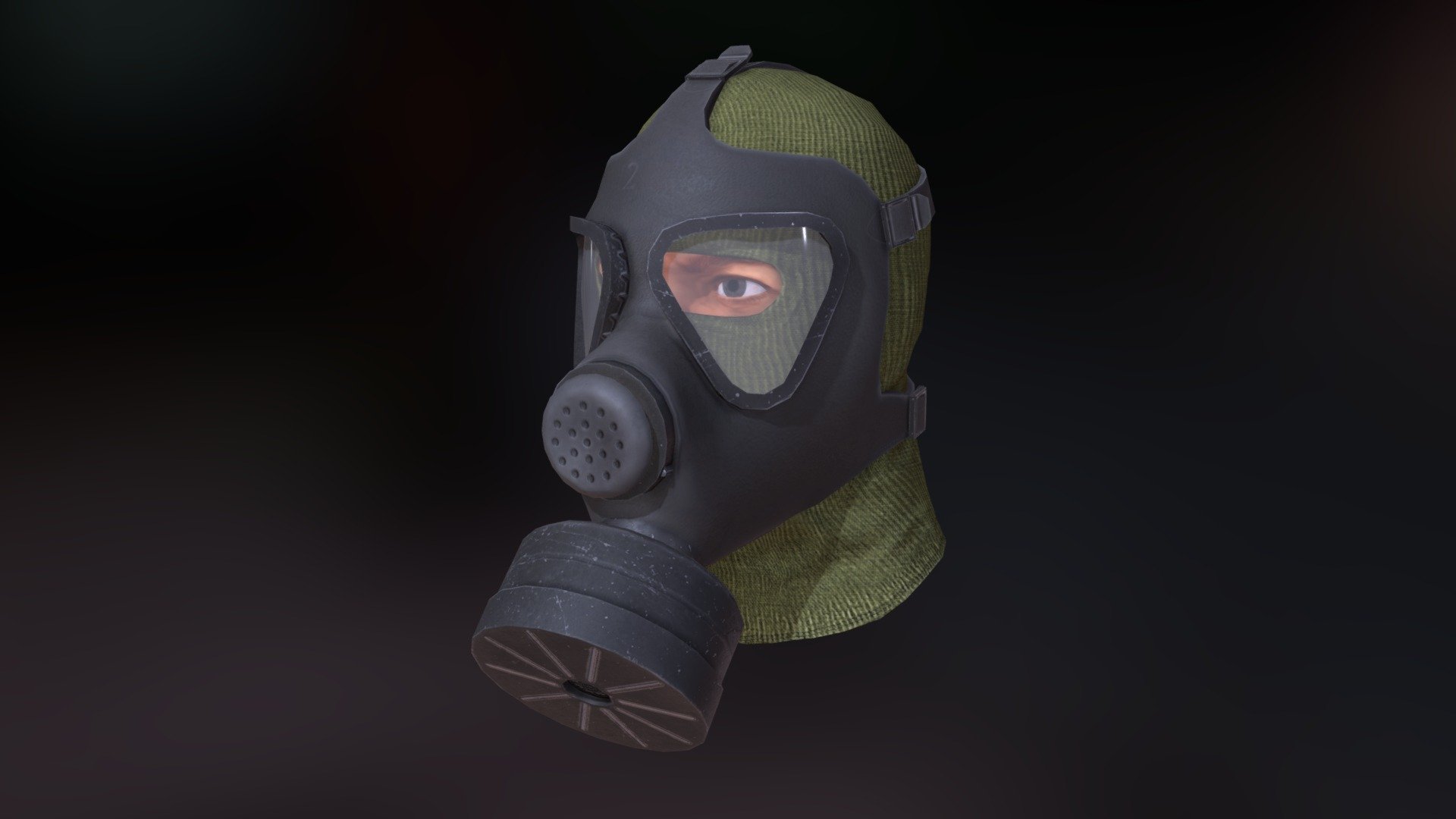 Gas mask M65 3d model