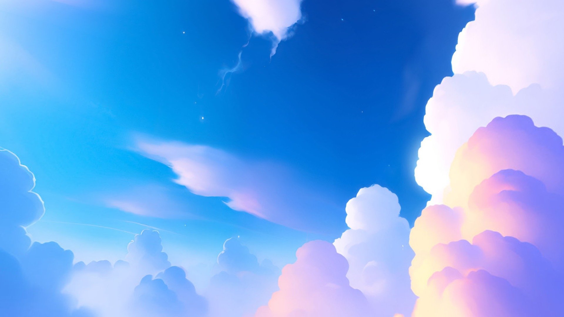 6k Stylized Cloudy Skybox 003 3d model