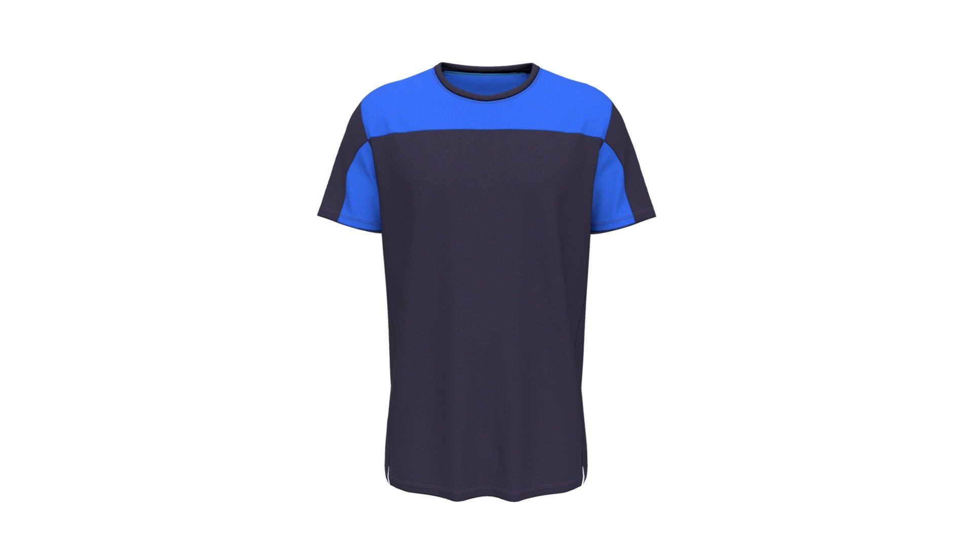 Men Color Block Tee 3d model