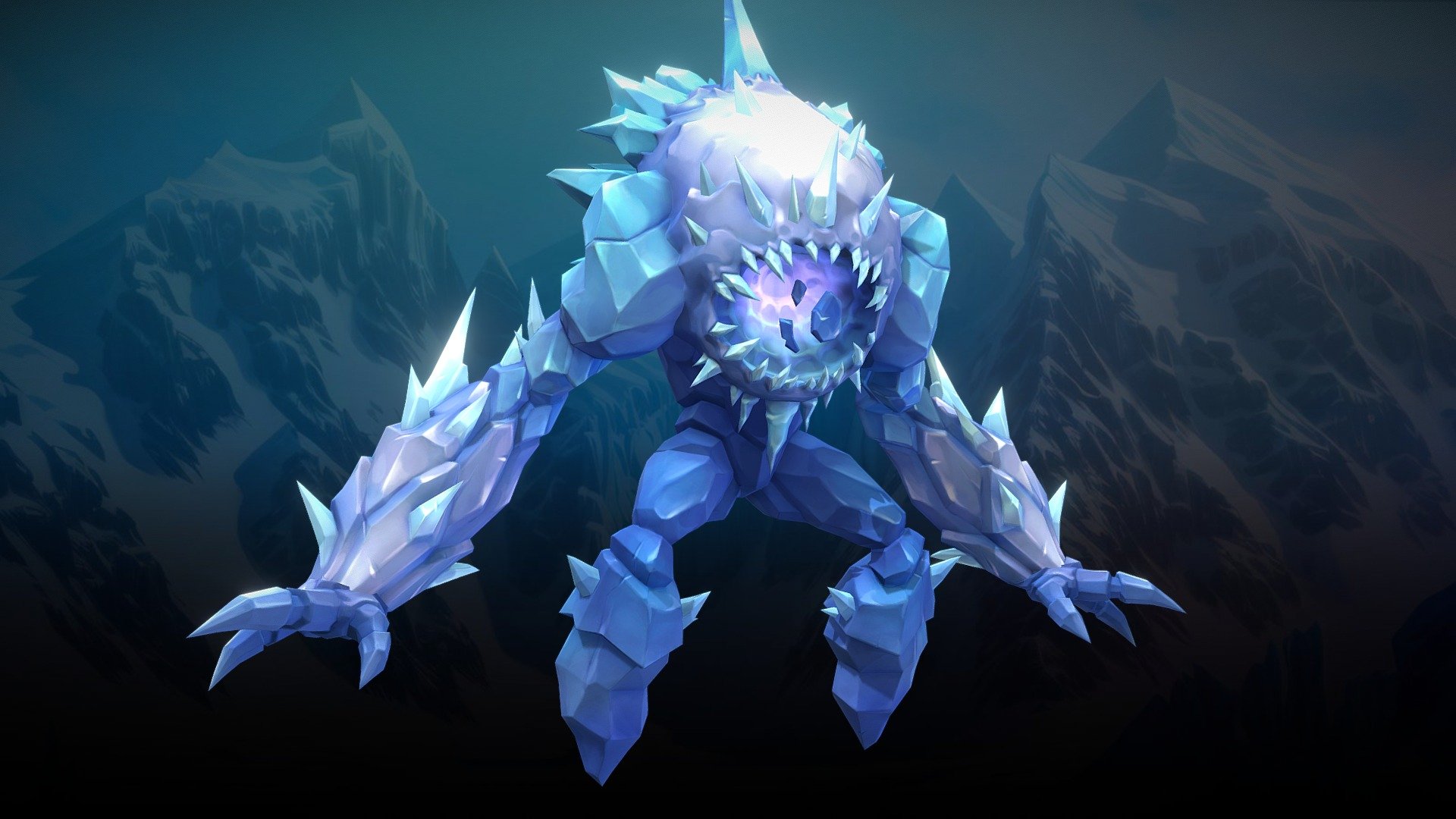 Stylized Crystal Golem 3d model