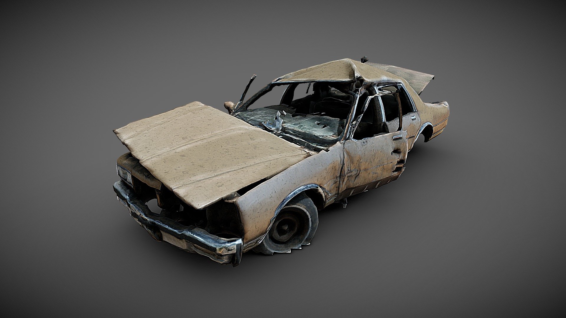 Destroyed Car 3d model