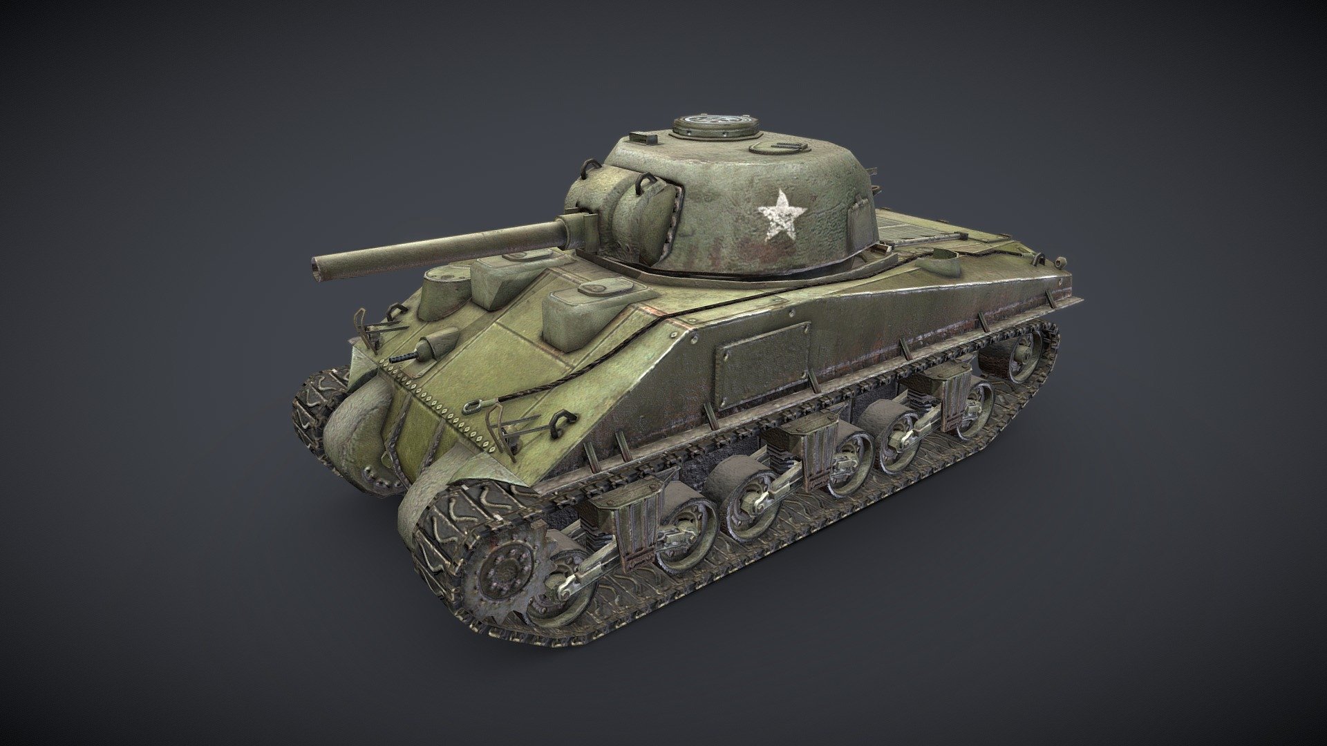 Sherman Tank 3d model