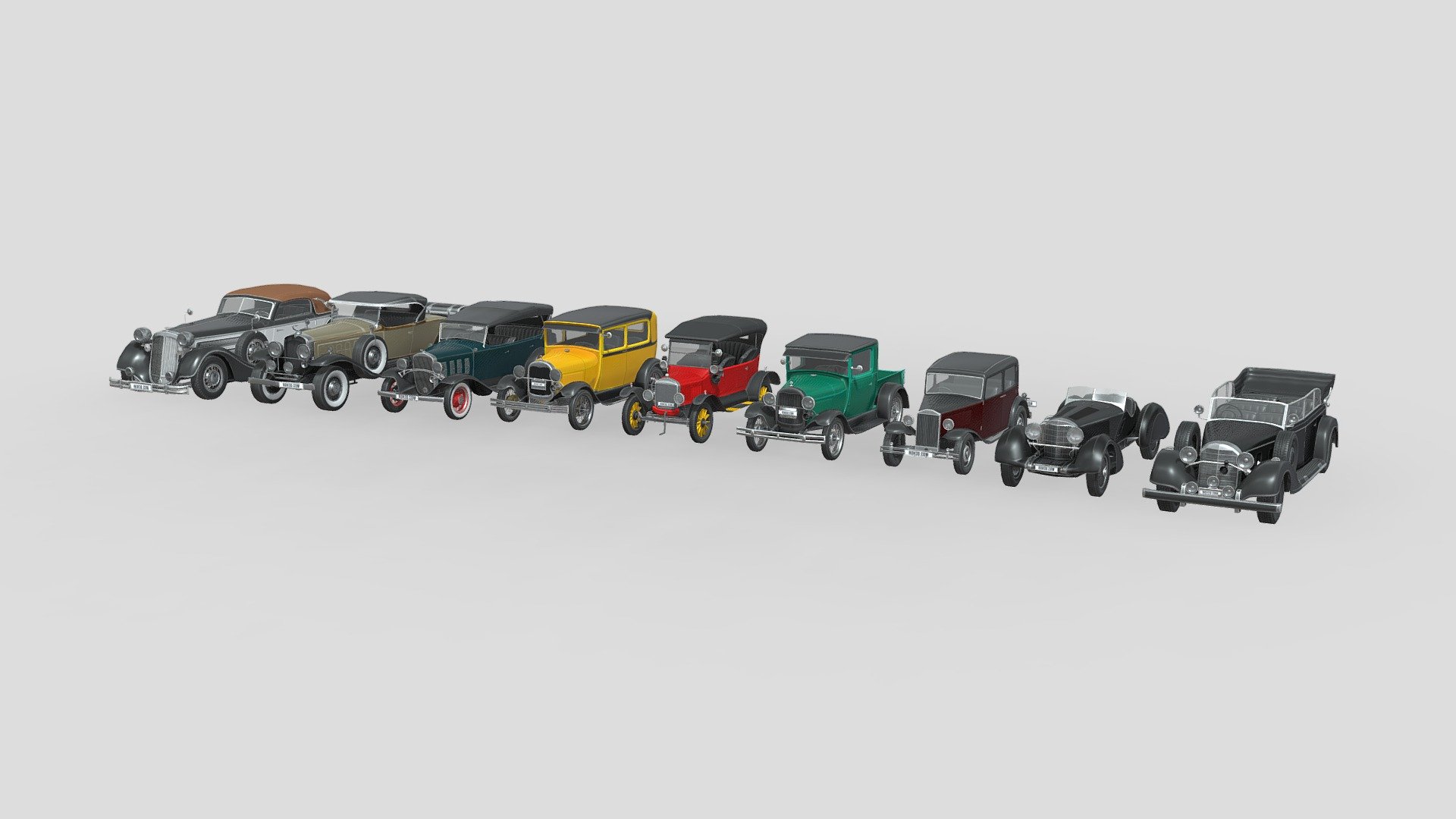 Low Poly Cars Collection 003 3d model