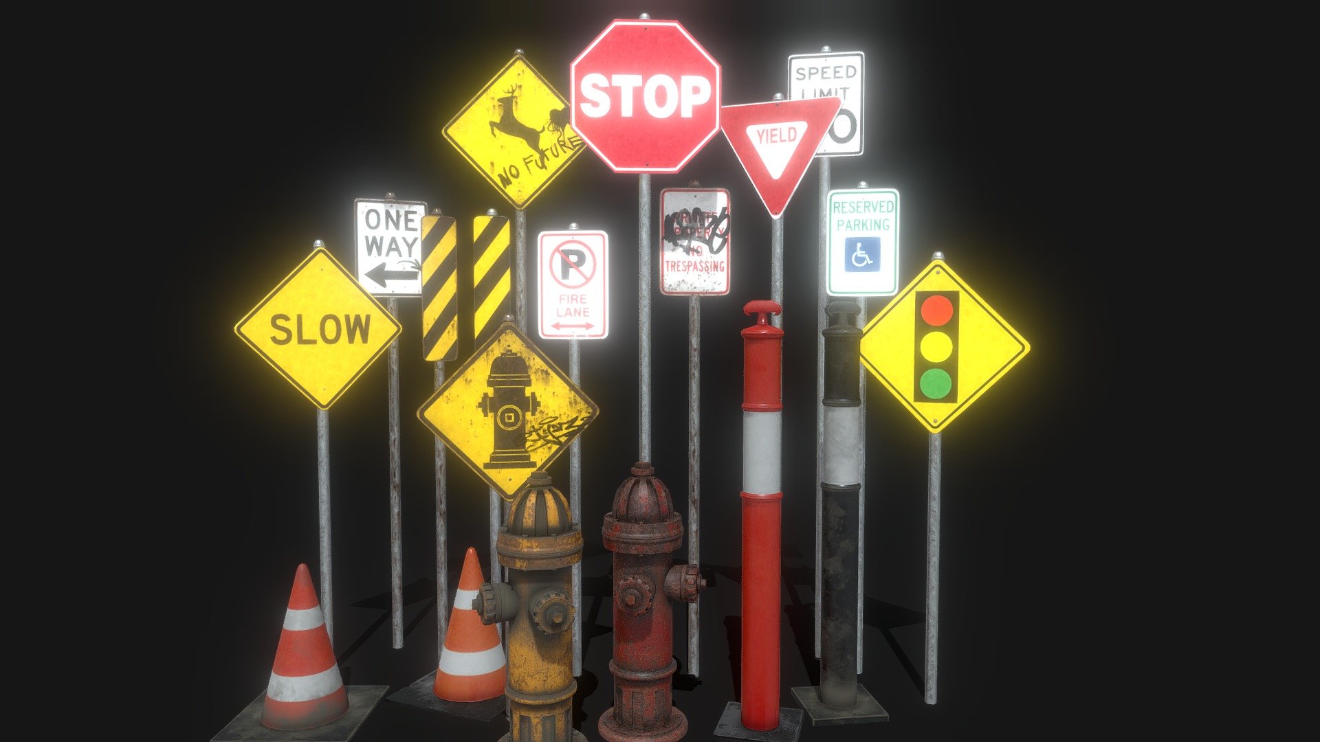 PBR Street Props 3d model