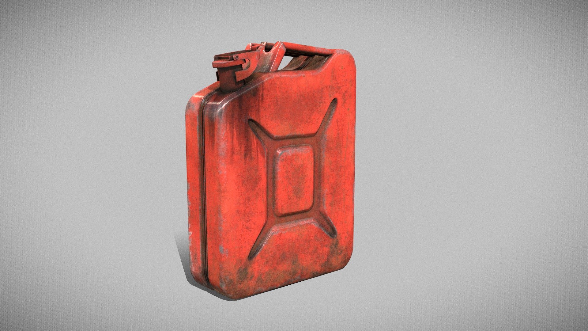 worn out gasoline can 3d model