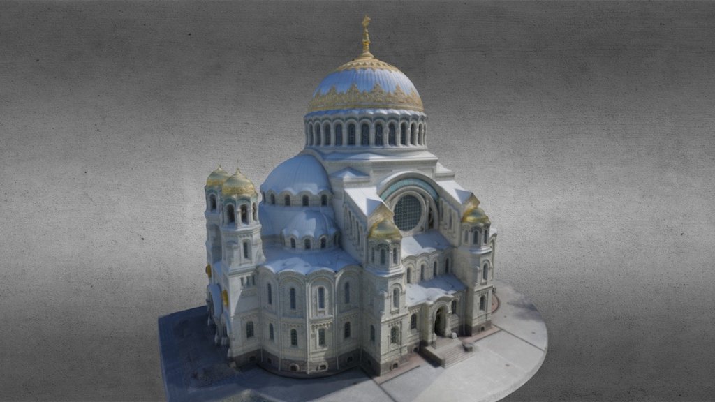 Naval Cathedral in Kronshtadt 3d model