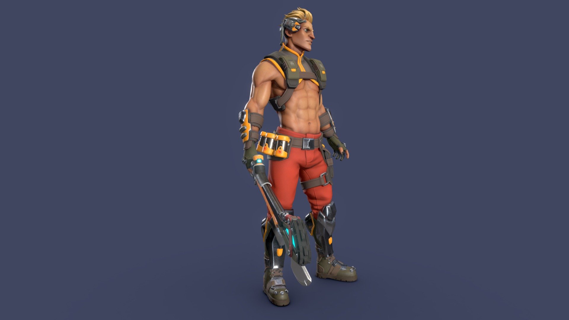 Stylized Wasteland Character 3d model