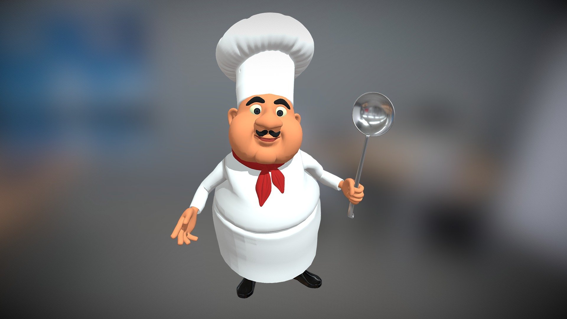 Chef Character Animated 3d model