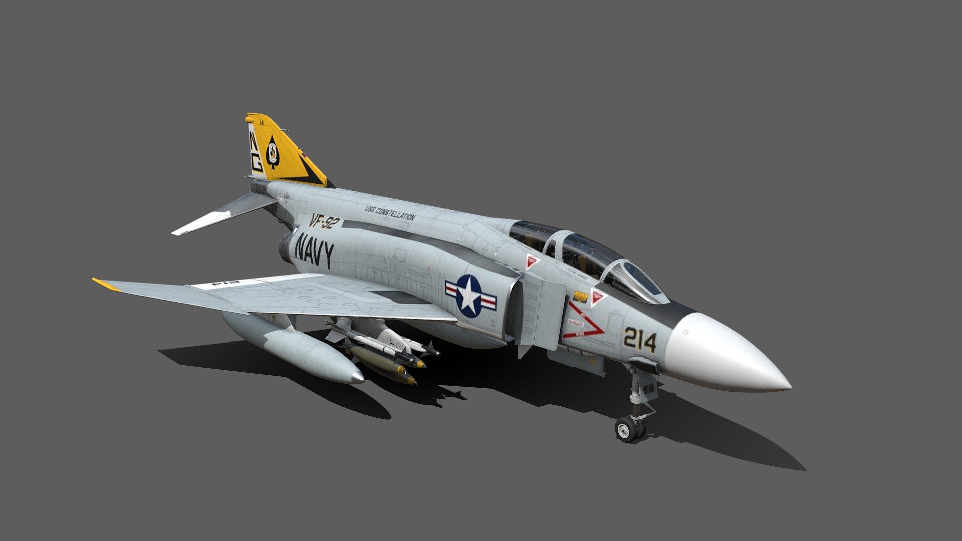 F-4J Phantom II 3d model