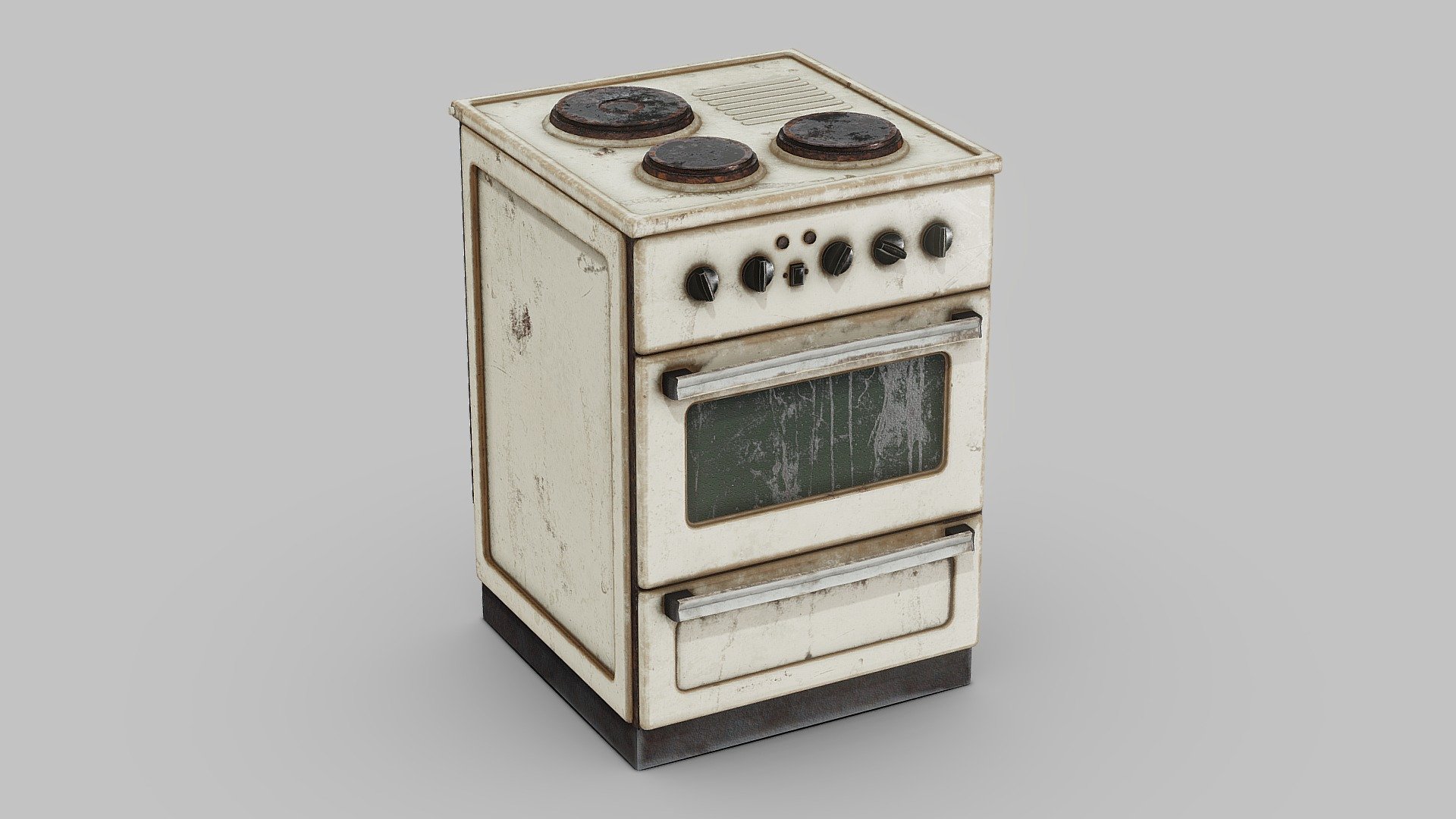 Old Rusty Stove-Freepoly.org 3d model