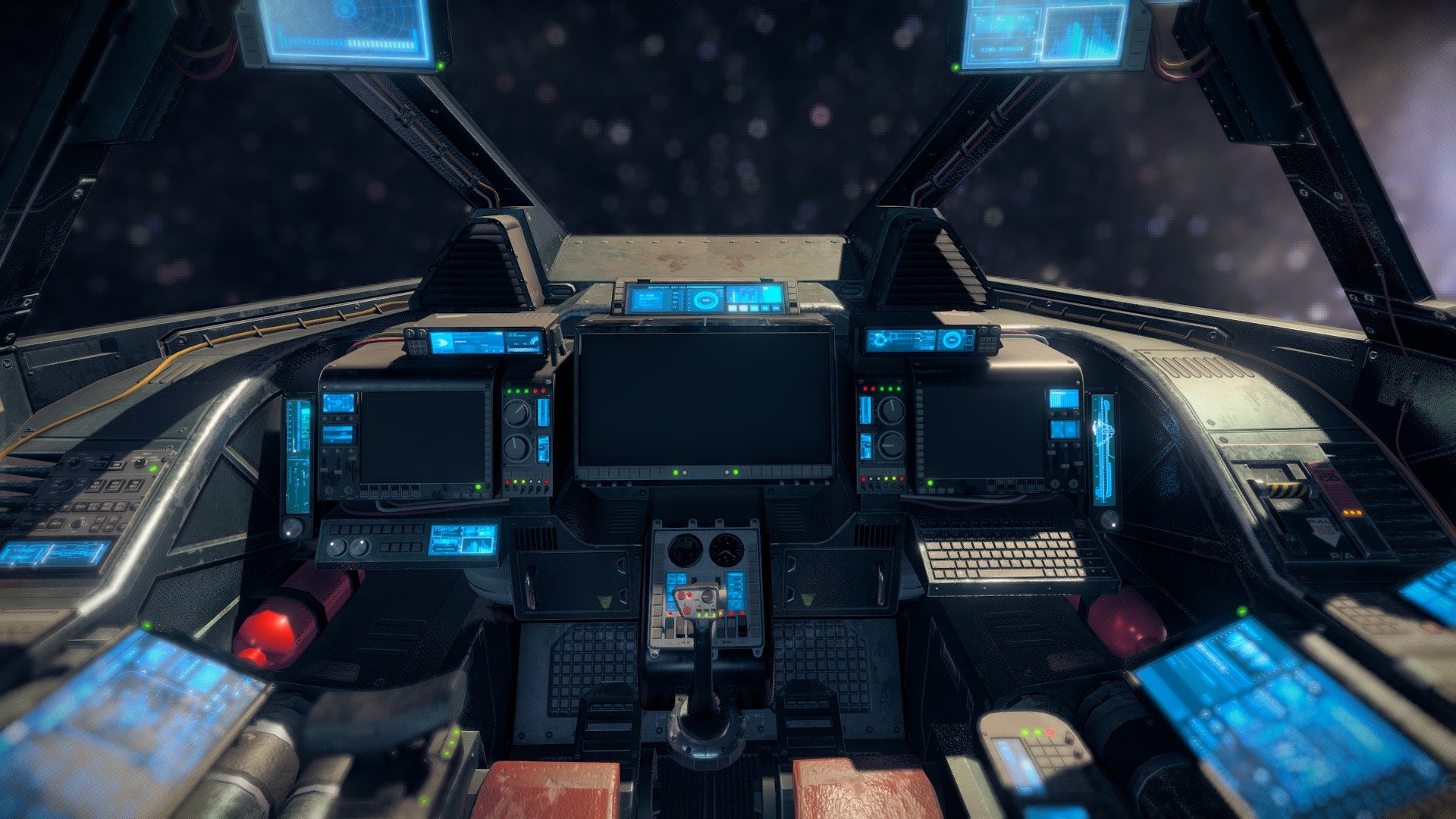 Sci fi Cockpit 1 Heavy Fighter 3d model