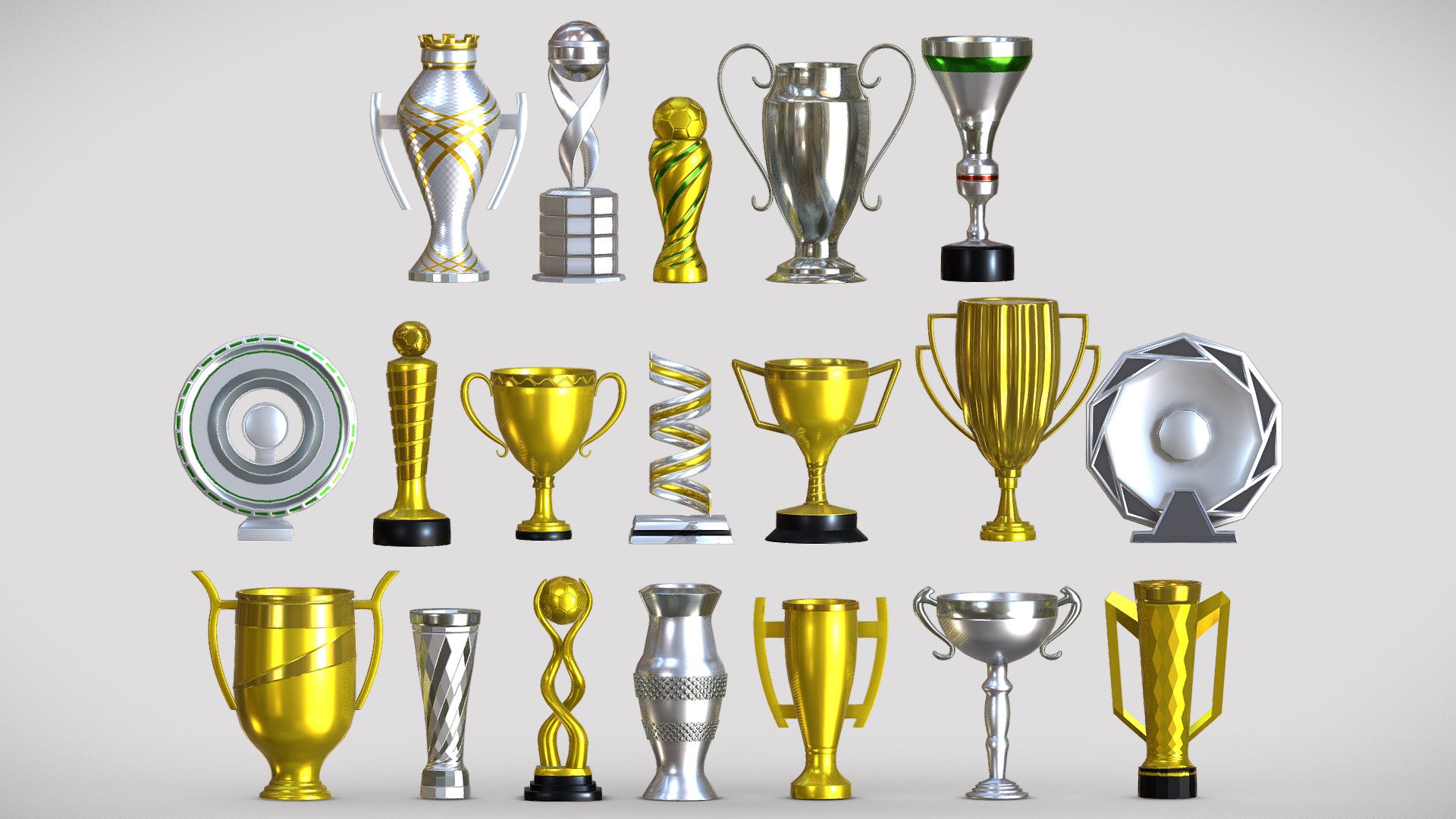 Trophy Pack 3D Model 3d model