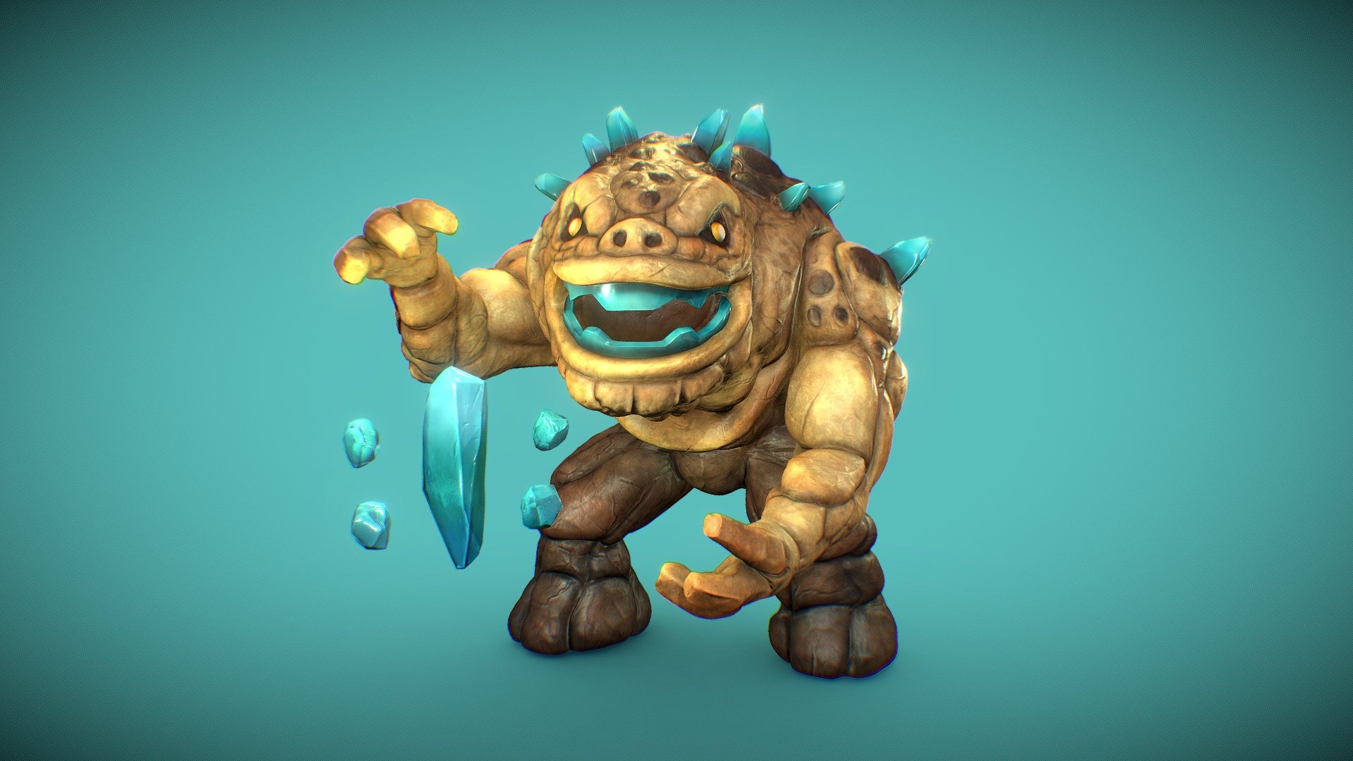 Cristal Stone Ogre 3d model