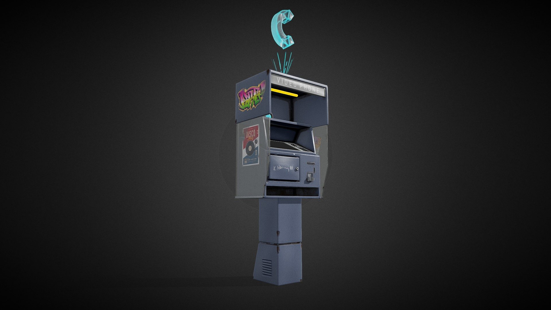 SciFi Phone Booth 3d model