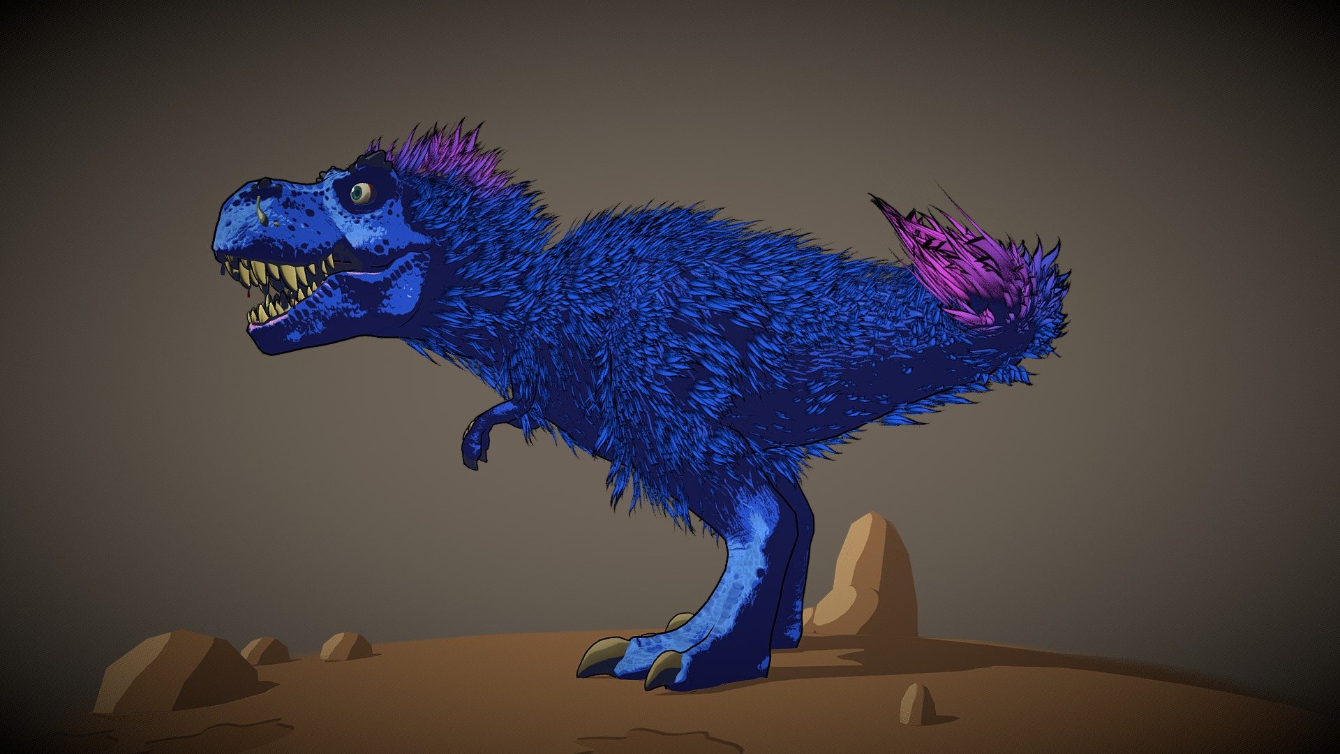 Comic-toon trex 3d model