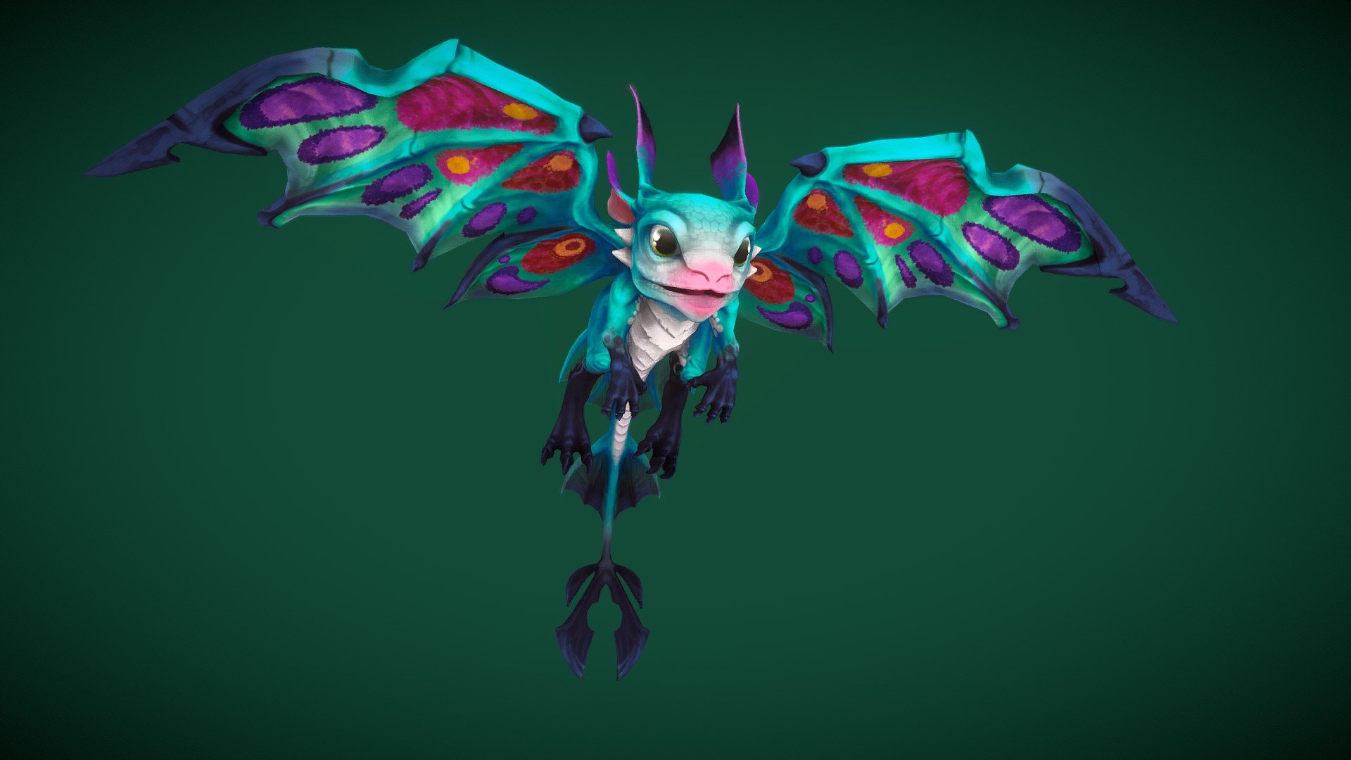 Stylized Forest Drake 3d model