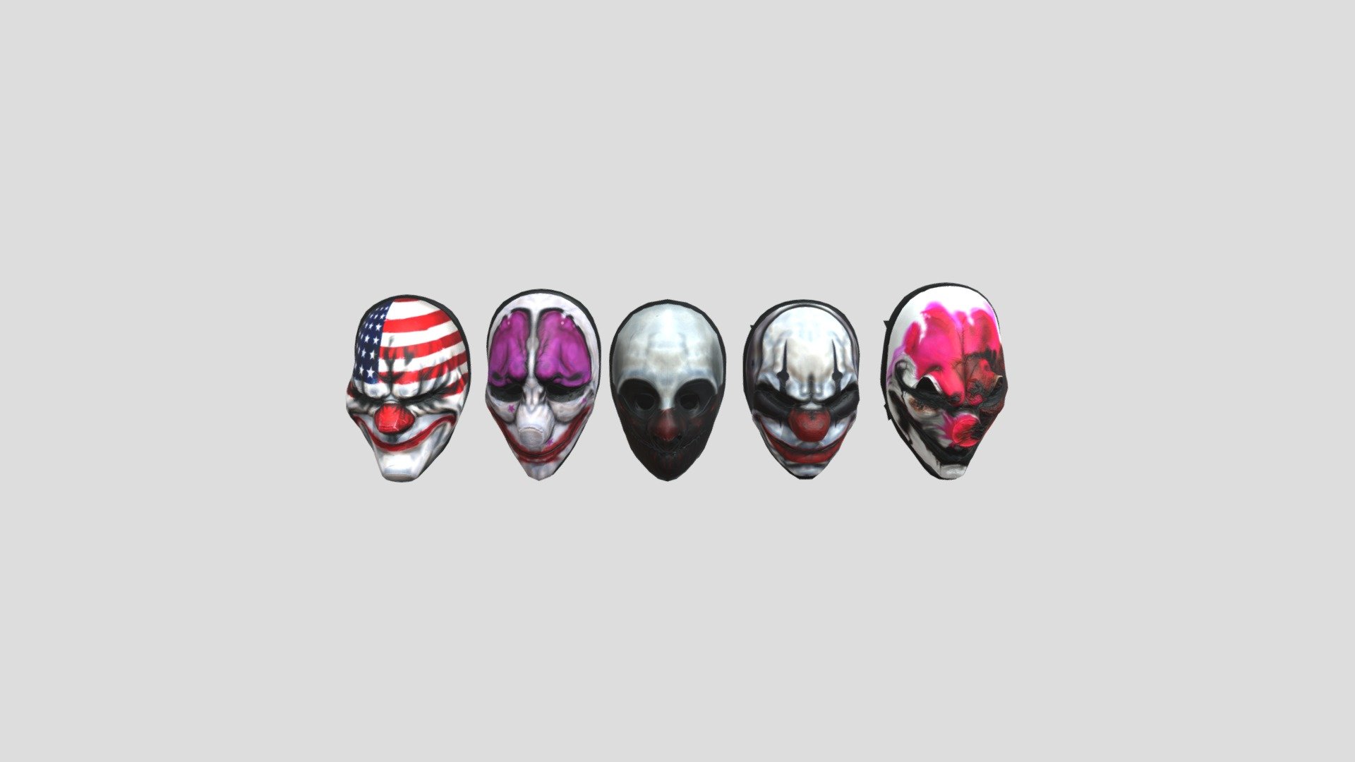 Payday 2 Masks 3d model