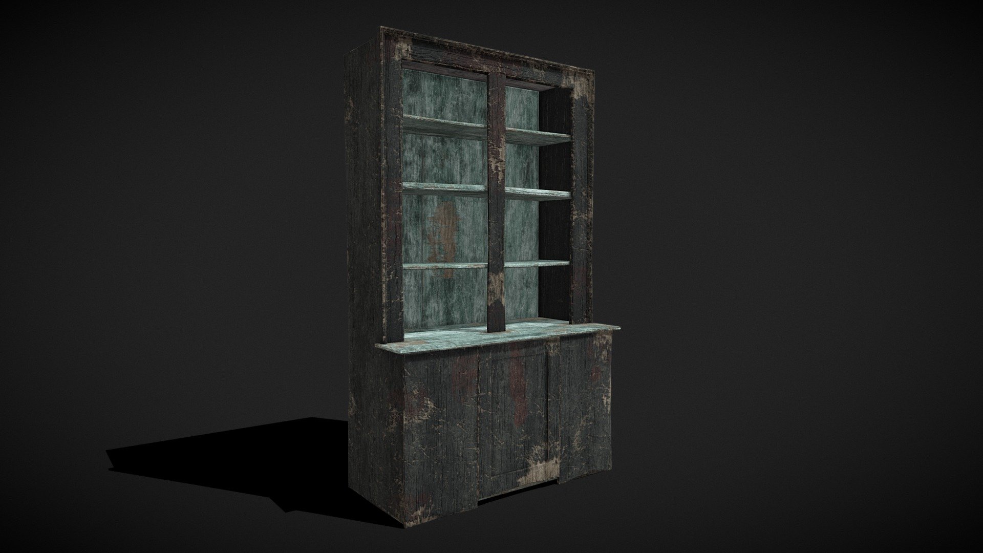 Old Medieval Cabinet 3d model