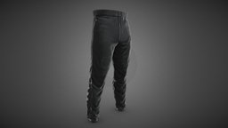 Black Stonewashed Jogger Pants