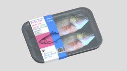 Frozen Fish 01 Low Poly PBR Realistic