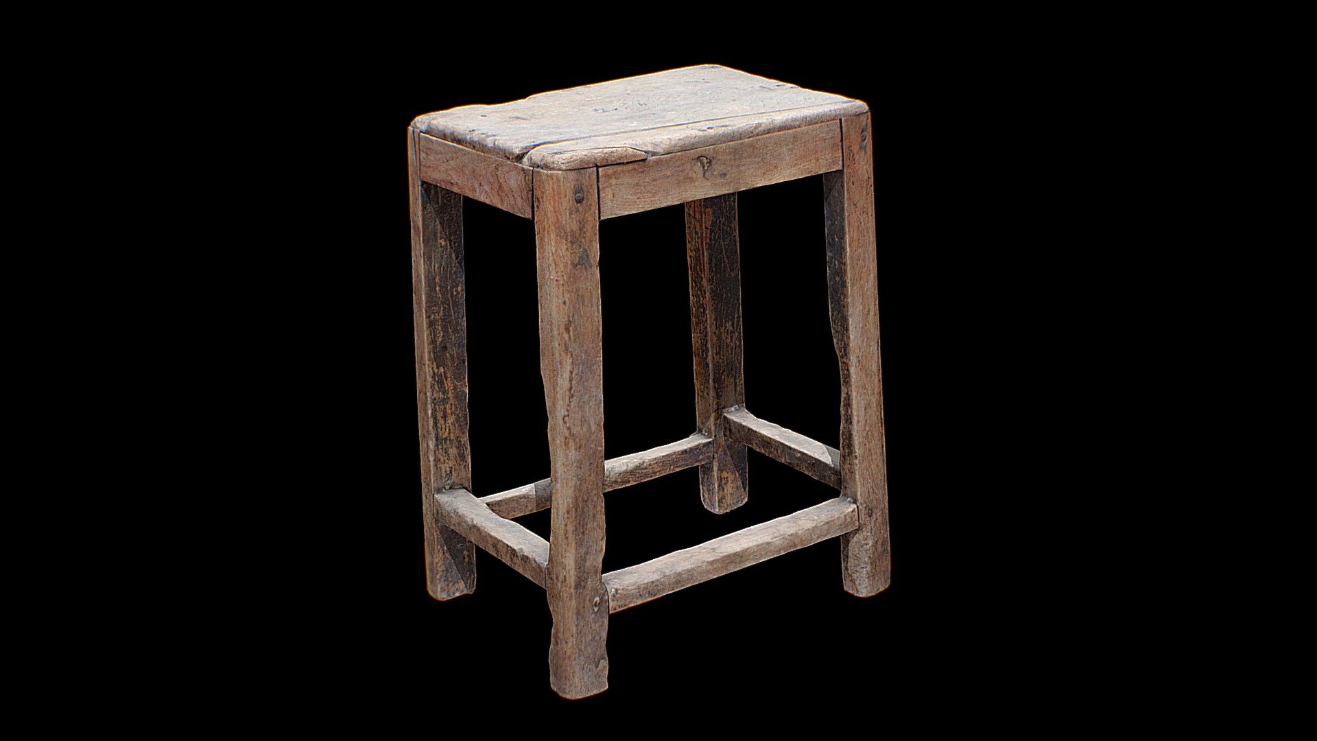 Scan Wooden Chair 02-Freepoly.org 3d model