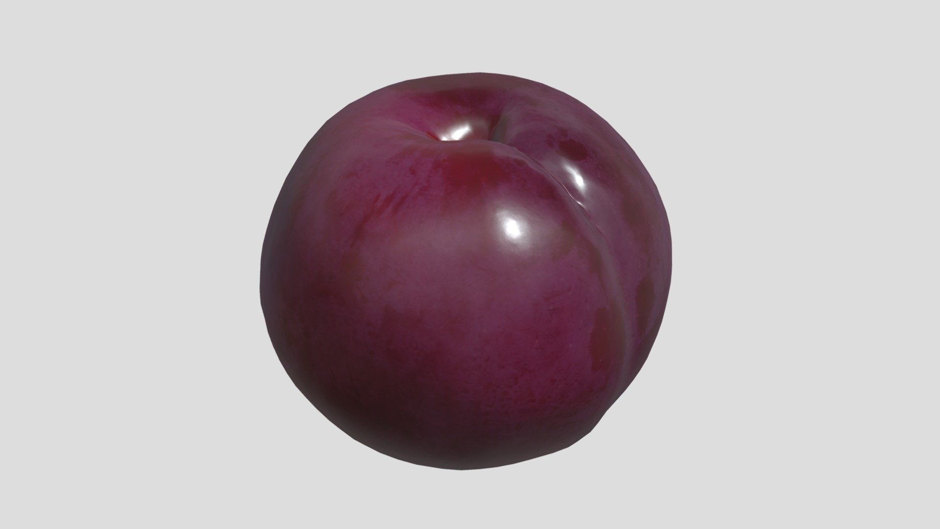 Plum Low Poly PBR 3d model