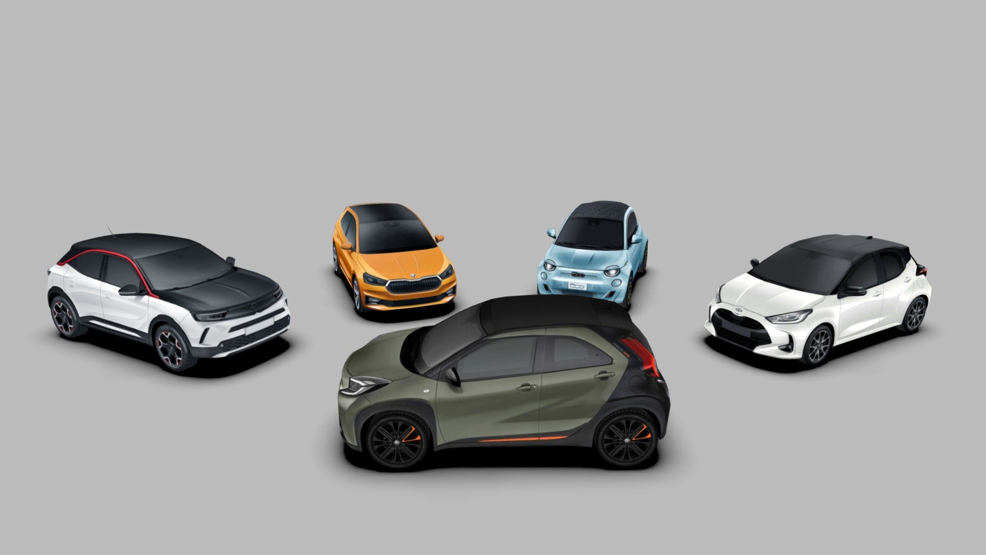 5 City-cars pack 3d model