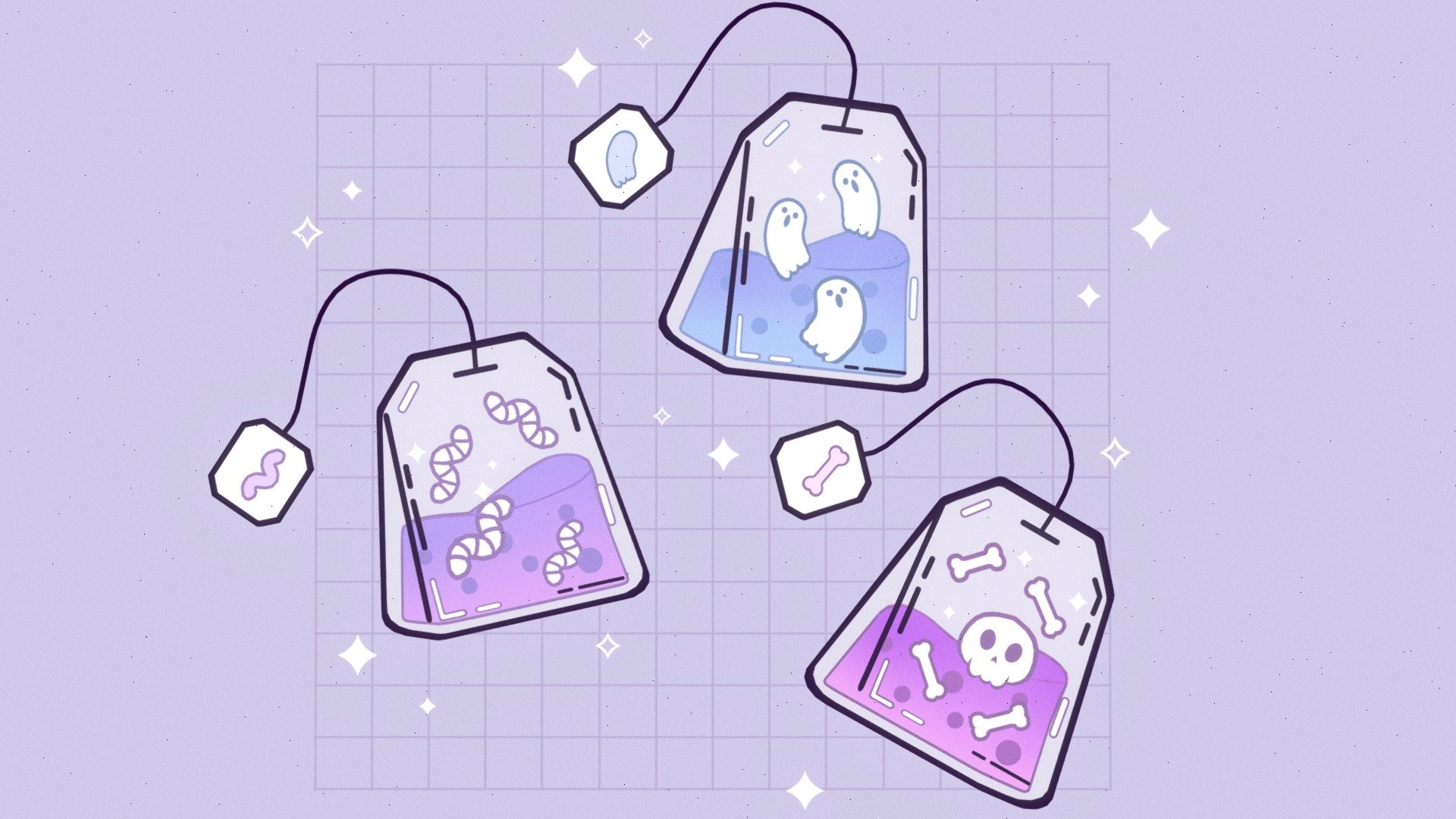 Spooky halloween teabags ✧ 3d model