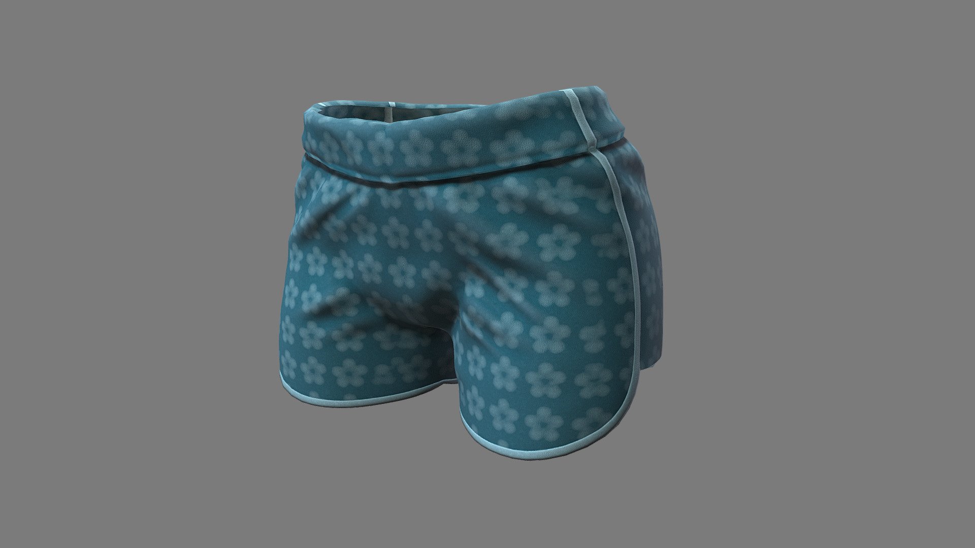 Female Gym Shorts 3d model