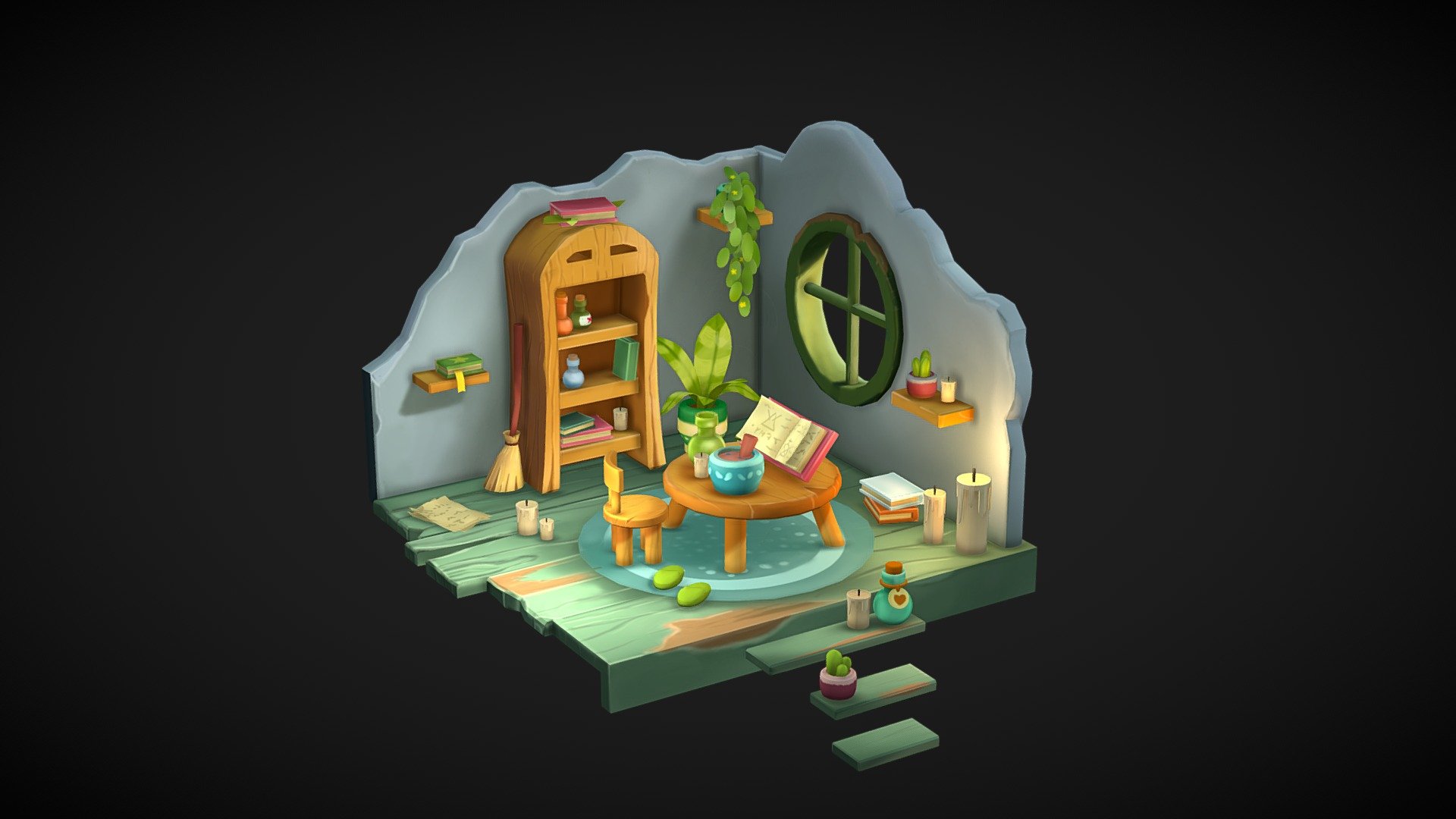 Aesthetic Wizard Room 3d model