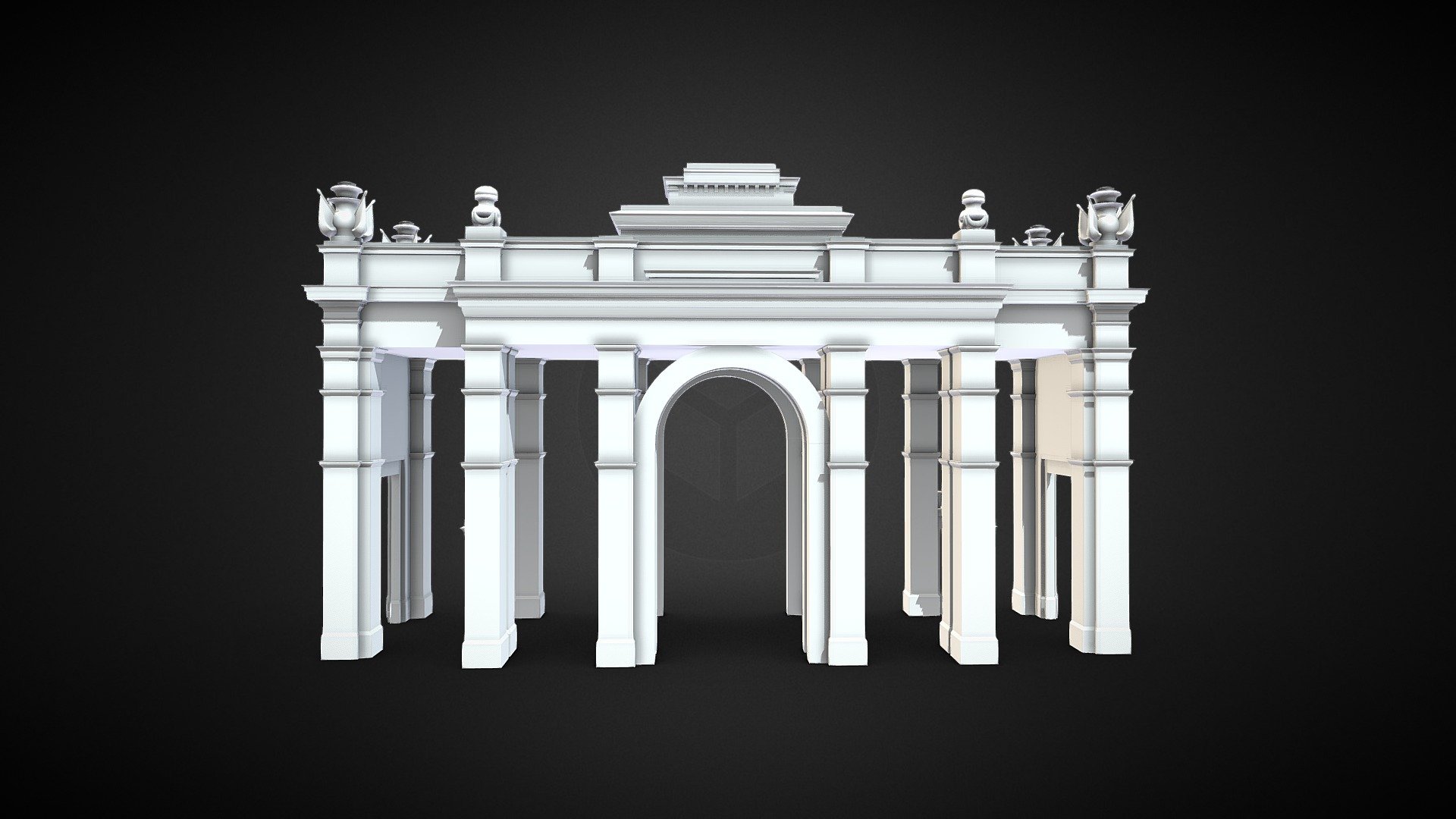 Arch of the main entrance of VDNKh 3d model