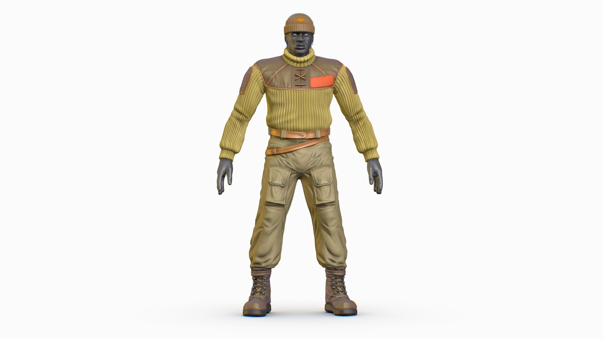 High Poly Casual Male Technician Sweater 3d model