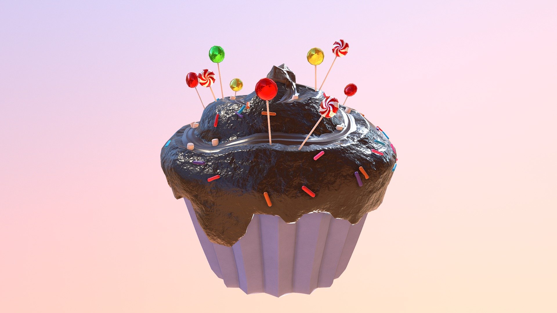 Cupcake Meditation 3d model