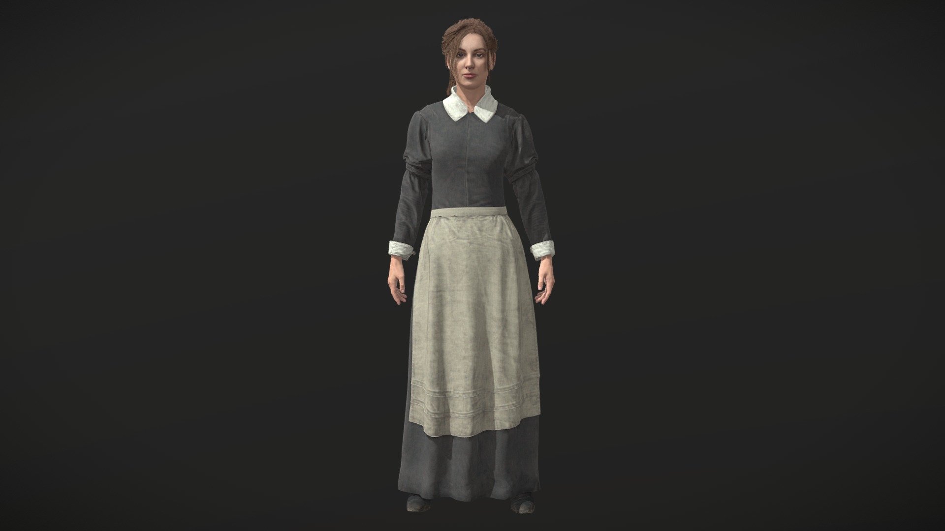 Peasant Woman PBR Game Ready 3d model