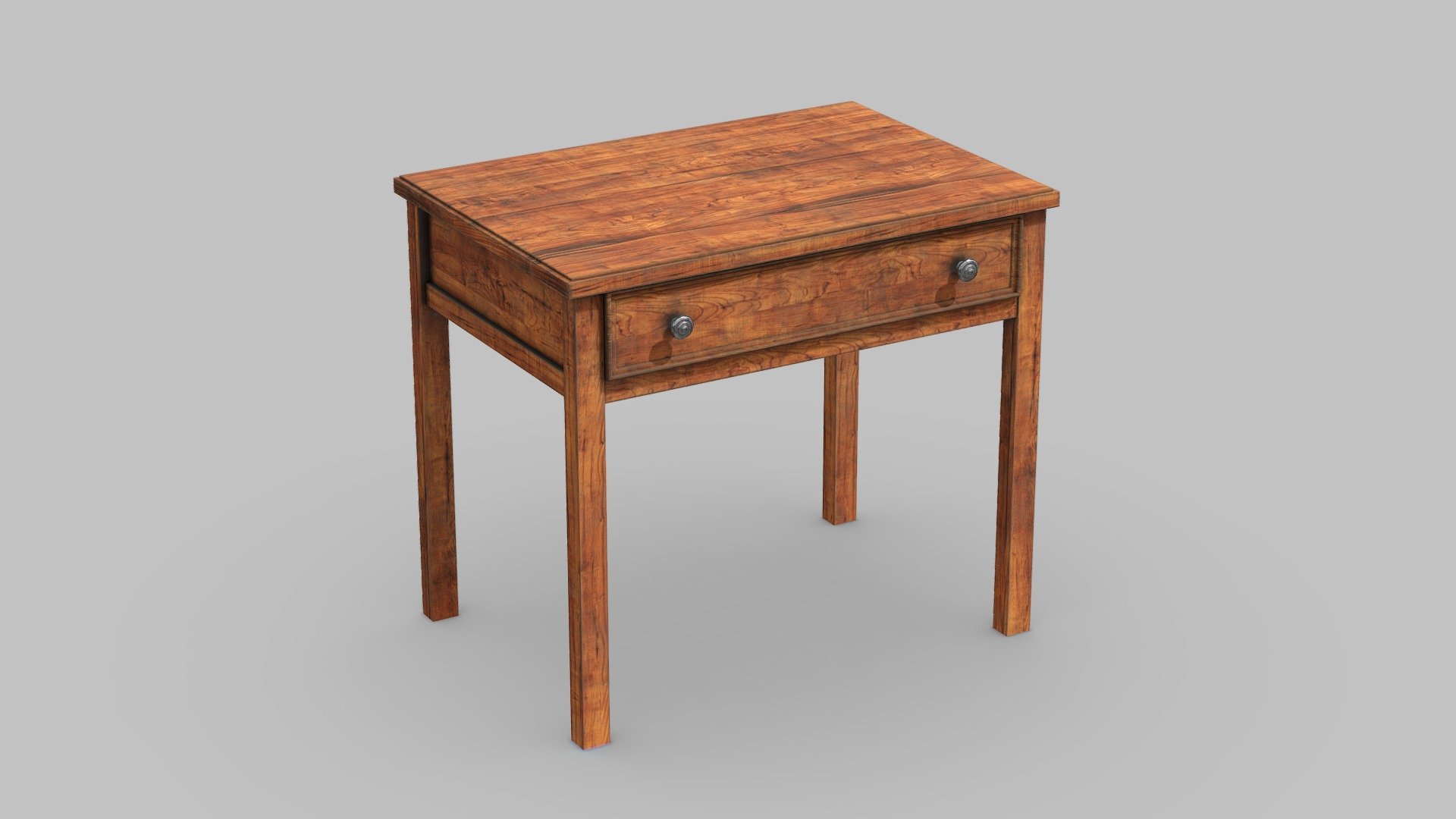 Old Desk 03-Freepoly.org 3d model