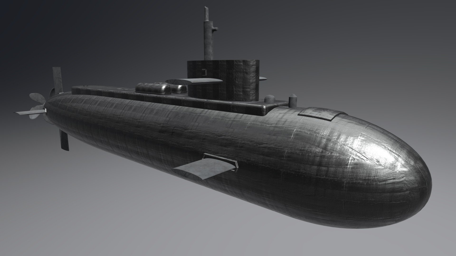 submarine 3d model