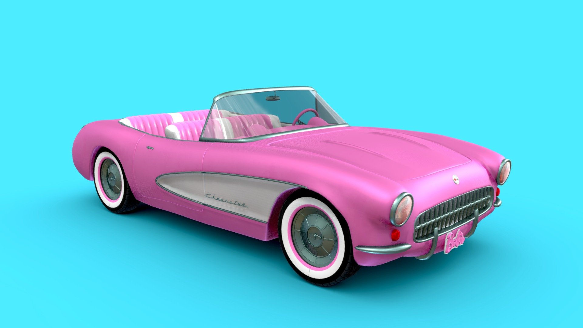 Chevrolet Corvette (1956) / Barbie Car 3d model