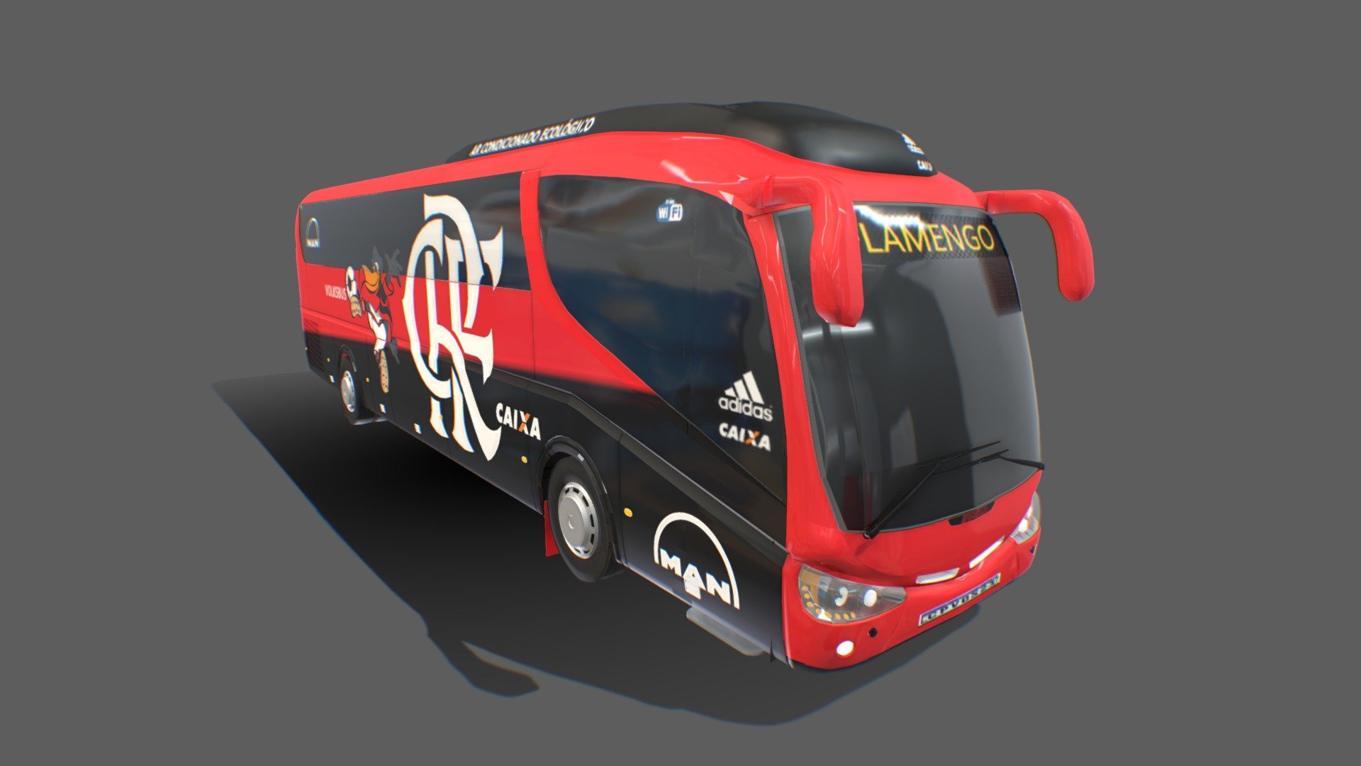 Ônibus Flamengo 3d model